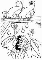 coloriage 101 dalmatiens cruella d enfer recoit des oeufs